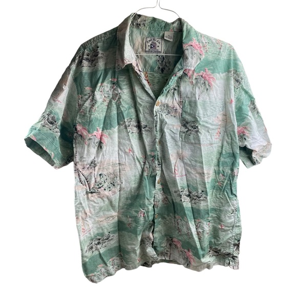 Men's Tropical Shirt Size XL AMERICAN BLUE AUTHENTICS Palm Trees Birds Vacation - Picture 1 of 11